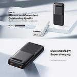 Зображення Зовнішній акумулятор Power Bank REMAX Piloteer (RPP-72 Black) 20000mAh, QC3.0, 22.5W, DP 20W #2 Фото Зовнішній акумулятор Power Bank REMAX Piloteer (RPP-72 Black) 20000mAh, QC3.0, 22.5W, DP 20W #2