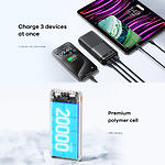 Зображення Зовнішній акумулятор Power Bank REMAX Piloteer (RPP-72 Black) 20000mAh, QC3.0, 22.5W, DP 20W #3 Фото Зовнішній акумулятор Power Bank REMAX Piloteer (RPP-72 Black) 20000mAh, QC3.0, 22.5W, DP 20W #3