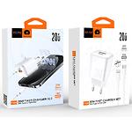 Зображення Мережевий ЗП WUW-T104L (6978749570631) USB-A + Type-C, PD 20W, White, кабель Lightning #1 Фото Мережевий ЗП WUW-T104L (6978749570631) USB-A + Type-C, PD 20W, White, кабель Lightning #1