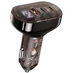 Автомобільний зарядний пристрій REMAX RCC351 Black (6954851229377) USB-A + 2*Type-C, QC 36W, PD 36W - фото