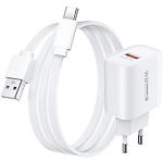 фото Мережевий ЗП REMAX RP-U119 White (6954851245742) USB-A, QC, 18W, кабель Type-C 1м
