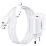 Фото Мережевий ЗП REMAX RP-U119 White (6954851245742) USB-A, QC, 18W, кабель Lightning 1м