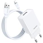 Зображення Мережевий ЗП REMAX RP-U95 White (6954851218173) USB-A, 12W, 1м кабель micro-USB Фото Мережевий ЗП REMAX RP-U95 White (6954851218173) USB-A, 12W, 1м кабель micro-USB