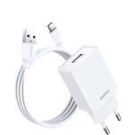 Зображення Мережевий ЗП REMAX RP-U95 White (6954851218227) USB-A, 12W, 1м кабель Type-C Фото Мережевий ЗП REMAX RP-U95 White (6954851218227) USB-A, 12W, 1м кабель Type-C