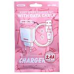 Фото Мережевий ЗП REMAX RP-U95 White (6954851218180) USB-A, 12W, 1м кабель Lightning #1