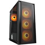 Зображення Корпус Cougar MX160 RGB Black, Midi Tower, скляне вікно, без БЖ Фото Корпус Cougar MX160 RGB Black, Midi Tower, скляне вікно, без БЖ