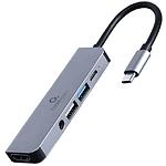 Концентратор HUB USB 3.1 Cablexpert A-CM-COMBO5-02, Type-C --> HDMI/USB2.0/USB3.1/PD Type-C/аудіо - фото