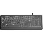 Зображення Клавіатура Gembird KB-UML-04-CYRL Black, дротова, USB, біле підсвічування Фото Клавіатура Gembird KB-UML-04-CYRL Black, дротова, USB, біле підсвічування