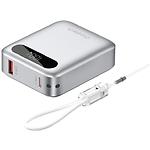 Фото Зовнішній акумулятор Power Bank Choetech B860 Silver 10000mAh, LCD, QC, PD 22.5W (B860-CCSL)