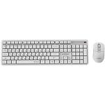 Клавіатура+миша Gembird KBS-WMS-01-W-CYRL White, Silent, бездротова, USB - фото