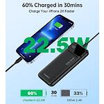 Зображення Зовнішній акумулятор Power Bank Choetech B728 Black 10000mAh, LCD, QC, PD 22.5W (B728-CCBK) #5 Фото Зовнішній акумулятор Power Bank Choetech B728 Black 10000mAh, LCD, QC, PD 22.5W (B728-CCBK) #5
