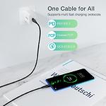 Зображення Кабель Choetech Type-C/Type-C, PD 100W, 1m, Black (XCC-1008) #5 Фото Кабель Choetech Type-C/Type-C, PD 100W, 1m, Black (XCC-1008) #5