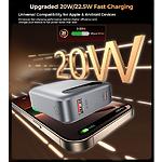 Зображення Зовнішній акумулятор Power Bank Choetech B860 Grey 10000mAh, LCD, QC, PD 22.5W (B860-CCGY) #4 Фото Зовнішній акумулятор Power Bank Choetech B860 Grey 10000mAh, LCD, QC, PD 22.5W (B860-CCGY) #4