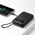 Фото Зовнішній акумулятор Power Bank McDoDo MC-3243 Black 10000 mAh, 22.5W, Built-in USB-C кабель #3