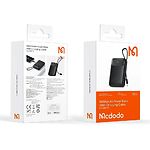 Фото Зовнішній акумулятор Power Bank McDoDo MC-3243 Black 10000 mAh, 22.5W, Built-in USB-C кабель #1