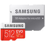 Изображение microSD XC 512 GB Samsung EVO PLUS Class10 UHS-I U3 (MB-MC512GA/RU) SD адаптер Фото microSD XC 512 GB Samsung EVO PLUS Class10 UHS-I U3 (MB-MC512GA/RU) SD адаптер