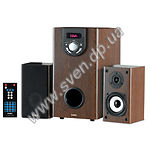 Изображение Акустическая система SVEN BTR2-10 black, 2.1 50W Woofer + 2*15W speaker, FM radio, ДУ Фото Акустическая система SVEN BTR2-10 black, 2.1 50W Woofer + 2*15W speaker, FM radio, ДУ