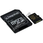 Изображение microSD XC 64Gb Kingston Class10 (c переходником на SD, UHS-I, U3, SDCG/64GB) Фото microSD XC 64Gb Kingston Class10 (c переходником на SD, UHS-I, U3, SDCG/64GB)