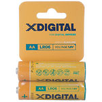 Изображение Батарейка X-Digital LR06 (LR6-2B / LR06 BC2) Alkaline AA, блистер 2шт Фото Батарейка X-Digital LR06 (LR6-2B / LR06 BC2) Alkaline AA, блистер 2шт