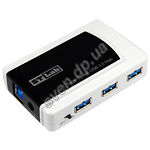 Изображение Концентратор HUB USB 3.0 STLab U-870 black, 7 ports, с БП черный с белым Фото Концентратор HUB USB 3.0 STLab U-870 black, 7 ports, с БП черный с белым