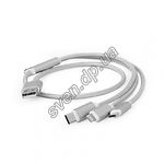 Изображение Кабель Cablexpert CC-USB2-AM31-1M-S USB to Lightning/Micro/Type-C 1м Silver Фото Кабель Cablexpert CC-USB2-AM31-1M-S USB to Lightning/Micro/Type-C 1м Silver