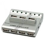 Изображение Концентратор HUB USB 2.0 Viewcon VE243 портов 7, с БП Фото Концентратор HUB USB 2.0 Viewcon VE243 портов 7, с БП