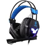 Изображение Sades SA706S Black/Blue USB гарнитура Фото Sades SA706S Black/Blue USB гарнитура