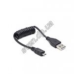 Изображение Кабель Cablexpert CC-mUSB2C-AMBM-0.6M USB to microUSB, 0,6м, спиральній Фото Кабель Cablexpert CC-mUSB2C-AMBM-0.6M USB to microUSB, 0,6м, спиральній