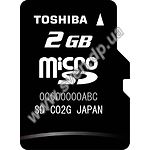 Изображение microSD 2Gb Toshiba (с переходником на полный SD) Фото microSD 2Gb Toshiba (с переходником на полный SD)