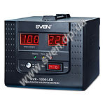 Изображение Стабилизатор SVEN AVR-1000 LCD, 1000VA,6 ступеней,140-265В,220+/-8%,цифровой вольтметр,2розетки Фото Стабилизатор SVEN AVR-1000 LCD, 1000VA,6 ступеней,140-265В,220+/-8%,цифровой вольтметр,2розетки
