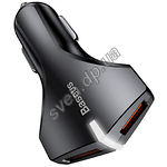 Изображение Автомобильное ЗУ Baseus CCALL-RK01 Black, 2*USB QC 3.0 , 3A Фото Автомобильное ЗУ Baseus CCALL-RK01 Black, 2*USB QC 3.0 , 3A