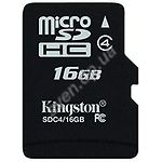 Изображение microSD HC 16Gb KINGSTON Class 4 (без переходника SDC4/16GBSP) Фото microSD HC 16Gb KINGSTON Class 4 (без переходника SDC4/16GBSP)