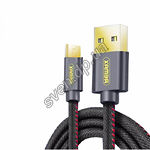 Изображение Кабель REMAX RC-096m Cowboy USB-MicroUSB 1.8м Black 2.1A Фото Кабель REMAX RC-096m Cowboy USB-MicroUSB 1.8м Black 2.1A