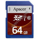 Изображение SD XC 64 GB APACER Class 10 UHS-I (AP64GSDXC10U1-R) Фото SD XC 64 GB APACER Class 10 UHS-I (AP64GSDXC10U1-R)