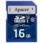 Изображение SD HC 16Gb APACER Сlass 10 UHS-I (AP16GSDHC10U3-R) (R95, W45MB/s) Фото SD HC 16Gb APACER Сlass 10 UHS-I (AP16GSDHC10U3-R) (R95, W45MB/s)