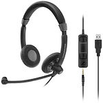 Изображение SENNHEISER SC 75 USB MS Black, наушники накладные с микрофоном Фото SENNHEISER SC 75 USB MS Black, наушники накладные с микрофоном