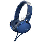 Изображение SONY MDR-XB550AP Blue, наушники накладные с микрофоном Фото SONY MDR-XB550AP Blue, наушники накладные с микрофоном
