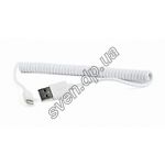 Изображение Кабель Cablexpert CC-LMAM-1.5M-W USB2.0 to Apple Lighting (iPhone 5, 6) витой, белый Фото Кабель Cablexpert CC-LMAM-1.5M-W USB2.0 to Apple Lighting (iPhone 5, 6) витой, белый