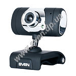Изображение WEB-камера SVEN IC-525 Black, 1.3Mp dinamic/0.35Mp CMOS, USB, микрофон Фото WEB-камера SVEN IC-525 Black, 1.3Mp dinamic/0.35Mp CMOS, USB, микрофон