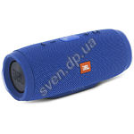 Изображение JBL Charge 3 Blue (JBLCHARGE3BLUE) портативная система 20Вт, Li-Ion аккум., водонепрониц. , мик., BT Фото JBL Charge 3 Blue (JBLCHARGE3BLUE) портативная система 20Вт, Li-Ion аккум., водонепрониц. , мик., BT
