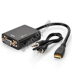 Изображение Переходник Pashkadal HDMI папа (сигнал) в VGA мама (устройство) с аудио Фото Переходник Pashkadal HDMI папа (сигнал) в VGA мама (устройство) с аудио