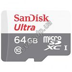 Изображение microSD XC 64Gb SanDisk Class 10 UHS-I (без переходника, SDSQUNB-064G-GN3MN) Фото microSD XC 64Gb SanDisk Class 10 UHS-I (без переходника, SDSQUNB-064G-GN3MN)