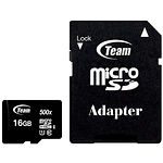 Фото microSD HC 16GB Team UHS-I Class10 (TUSDH16GCL10U03) с SD переходником