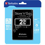 Фото внешний HDD Verbatim 2TB ext., USB3.0 2,5" Black (53177) Store n Go Gen2