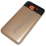 Изображение Внешний аккумулятор Power Bank Smartfortec PBK-12000-N gold 12000mAh, LCD-экран 2*USB-порт Фото Внешний аккумулятор Power Bank Smartfortec PBK-12000-N gold 12000mAh, LCD-экран 2*USB-порт