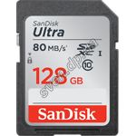 Фото SD XC 128 GB SanDisk Ultra Class 10 UHS-I (SDSDUNC-128G-GN6IN) R-80Mb/s, 533x