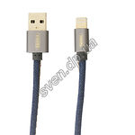 Изображение Кабель REMAX RC-096i Cowboy USB-Lightning 1.8м Blue 2.1A Фото Кабель REMAX RC-096i Cowboy USB-Lightning 1.8м Blue 2.1A