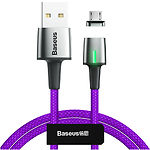 Изображение Кабель Baseus CAMXC-B05 Zinc Magnetic USB/Micro USB, 2м Purple 1.5A Фото Кабель Baseus CAMXC-B05 Zinc Magnetic USB/Micro USB, 2м Purple 1.5A