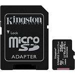 Изображение microSD XC 256 GB Kingston Canvas Select Plus А1 Class10 UHS-I (SDCS2/256GB) с SD переходником Фото microSD XC 256 GB Kingston Canvas Select Plus А1 Class10 UHS-I (SDCS2/256GB) с SD переходником