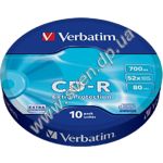 Фото CD-R Verbatim 700Mb 52x Shrink 10 pcs Extra Protection (43725)